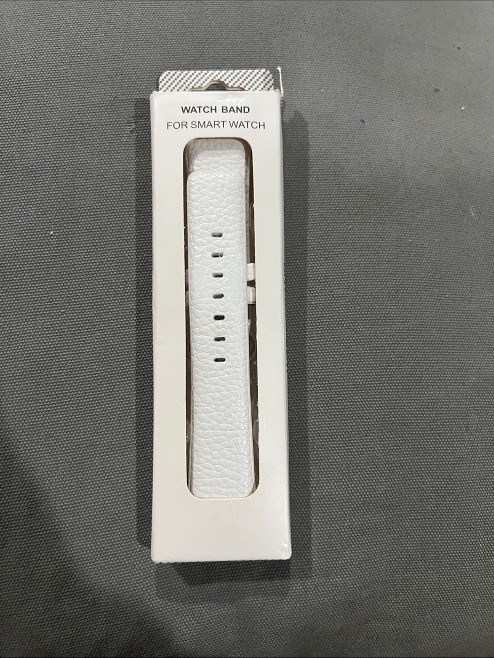 White Leather Watch Band for Smart Watch 38